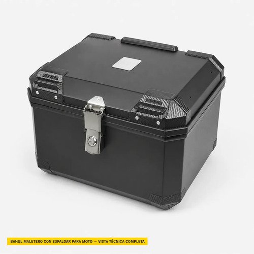 D_866220-MCO113148721793_062026-O.jpg Baul Maletero Moto 55 Litros Con Espaldar Universal Negro