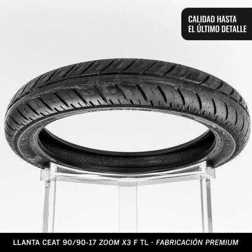 Llanta Ceat Zoom X3 90 90 17 Tubeless Alto Agarre
