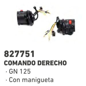 Comando Derecho Gn 125/h Con Manigueta Calidad Original