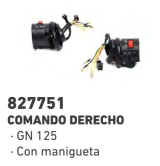 Comando Derecho Gn 125/h Con Manigueta Calidad Original
