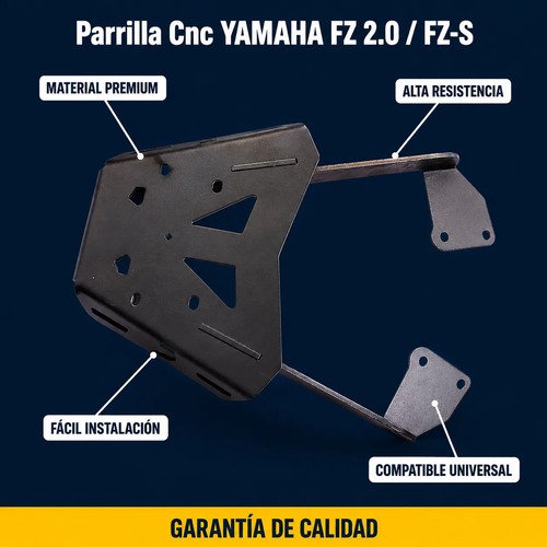 Parrilla Yamaha Fz 2.0 Fz-s Base Maletero Acero Cnc