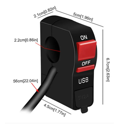 Cargador Switch Usb Run Moto Universal