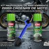 Kit Limpieza Cadena Moto Lubricante Desengrasante Cepillo