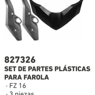 Plasticos Farola Yamaha Fz 16 Set Gris Calidad Original