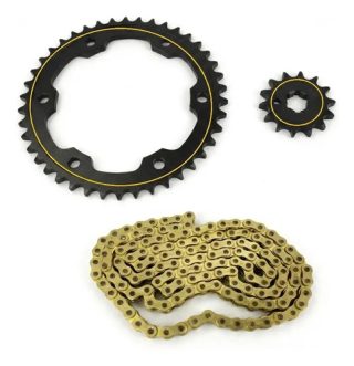 Kit De Arrastre Fz 2.0 De Freno Disco Trasero Dorada