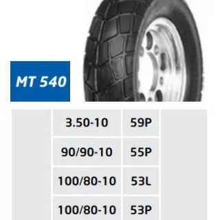 Llanta Para Motocicleta 130/90-10 Tl Mt 540 Bws 100 2t Tras