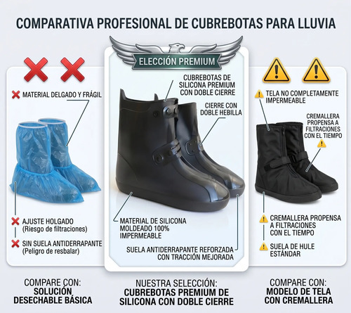 Zapatones Impermeables Siliconado Cubre Zapatos Botín