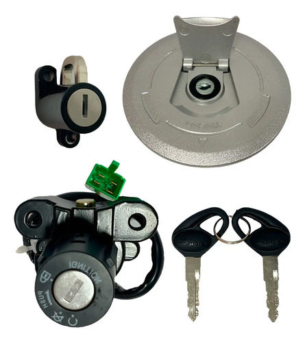 D_902797-MCO78774606442_092024-O.jpg Kit Suiche Dr150 Tapa Gasolina Seguro Switch Con 2 Llaves