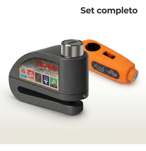 Candado Moto Bici Alarma Disco Seguro Manilar Antirrobo