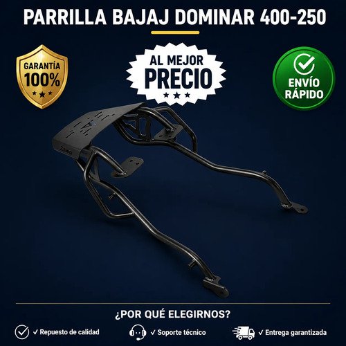 Parrilla Bajaj Dominar 400-250 Base Maletero Acero