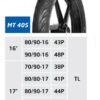 Llanta Para Motocicleta 110/70/17 Mt 405 Tl Gixxer Fz Duke