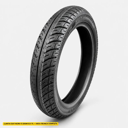 Llanta Ceat Zoom X3 90 90 17 Tubeless Alto Agarre