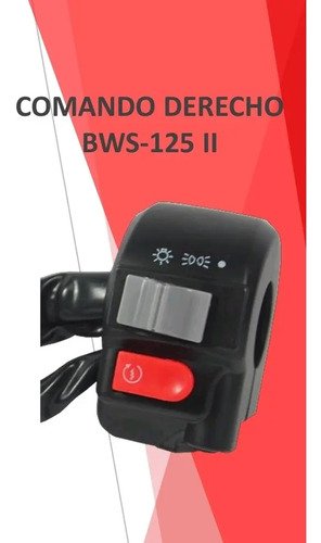Comando Derecho Bws 125 4 Tiempos Completo Sin Manigueta