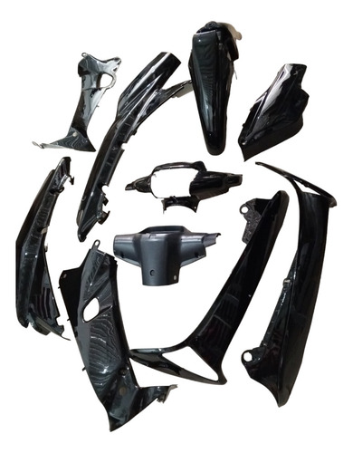 Kit Carenado Tapas Completo Honda C100 Wave I Negro 19 Pieza