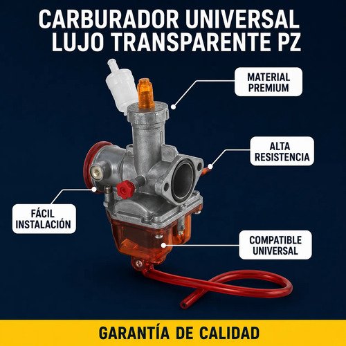 Carburador Pz Transparente Nkd Evo Sl Lujo
