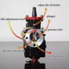 Carburador Cortina Plana Universal Para Adaptar 28 Mm Negro