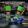 Kit Limpieza Cadena Moto Lubricante Desengrasante Cepillo