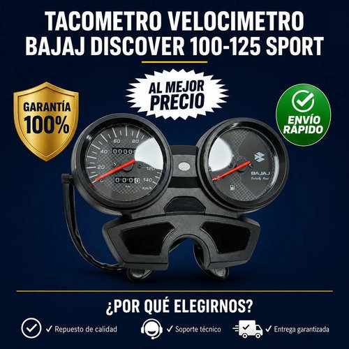 Tacometro Velocimetro Bajaj Discover 100 125 Completo