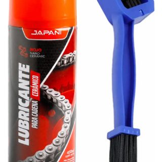 Cepillo Limpiador Lubricante Cadena Moto Bici Kit Limpieza