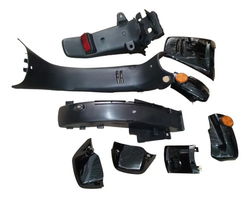 Kit Carenado Tapas Completo Honda C100 Wave I Negro 19 Pieza