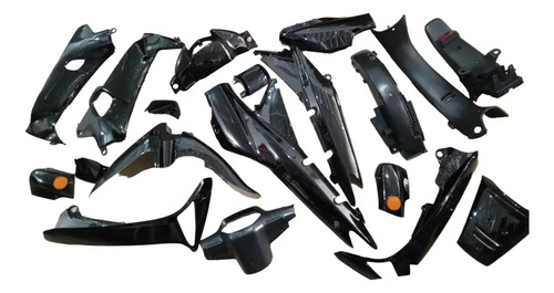 Kit Carenado Tapas Completo Honda C100 Wave I Negro 19 Pieza