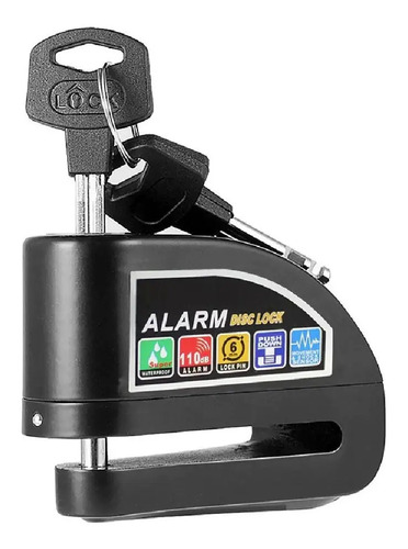 D_941758-MLA100388456601_122025-O.jpg Candado Alarma Moto Bicicleta 110dB Impermeable Acero LK603
