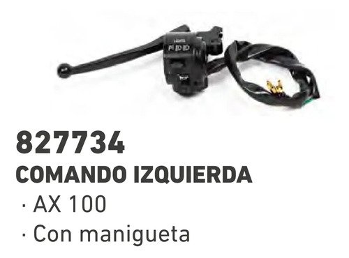 D_945713-MCO50891770036_072022-O.jpg Comando Izquierdo Ax 100 Con Manigueta Calidad Original