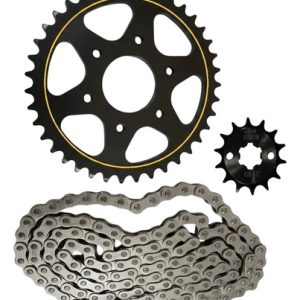 Kit Arrastre Suzuki Dr150 Cadena Reforzada Gris