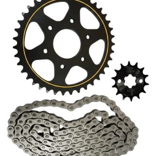 Kit Arrastre Suzuki Dr150 Cadena Reforzada Gris