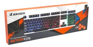 Teclado Gamer Con Luz Rgb K358 Retroiluminado Jertech Blanco