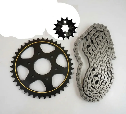 Kit Arrastre Suzuki Dr150 Cadena Reforzada Gris