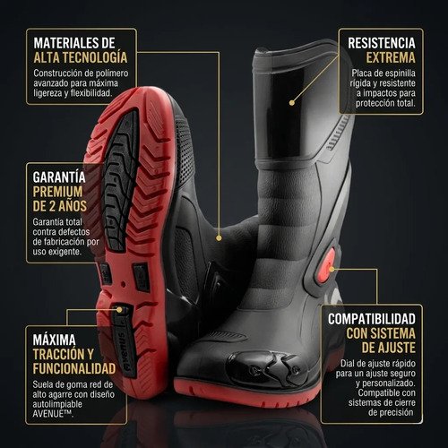 D_952135-MCO111765311719_052026-O.jpg Botas Impermeables Moto Venus Racing Reflectivo Caucho