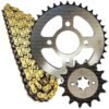 Kit Arrastre Acerado Cadena Dorada Cb 190r Cb160f 45/14t