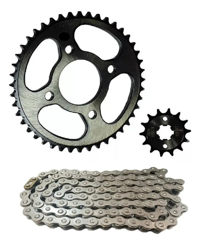 D_954477-MCO83033555333_032025-O.jpg Kit Arrastre Plato Y Piñon Acerado Akt 110 Unik Flex 38/14t