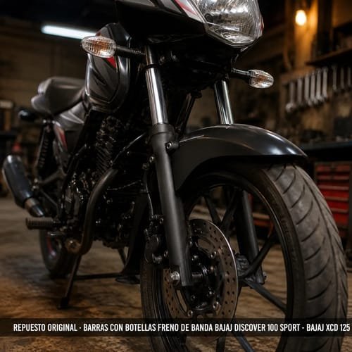 Barras Discover 100 Bajaj Con Botellas Freno Banda Completa