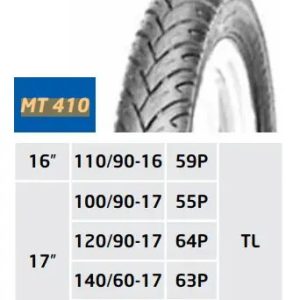 Llanta Para Motocicleta 100/90/17 Tl Mt410 Pulsr135 Boxer150