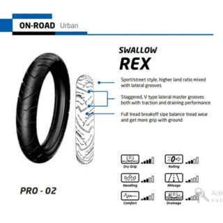 Llanta Para Motocicleta 110/80-17 Tl Pro-02 Tras R3/rtx/cr4