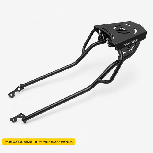 Parrilla Tvs Raider 125 Base Maletero Metálica Negra