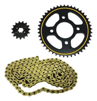 Kit Arrastre Pulsar 160 Ns Fi Acero Negro Reforzado