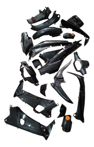 Kit Carenado Tapas Completo Honda C100 Wave I Negro 19 Pieza