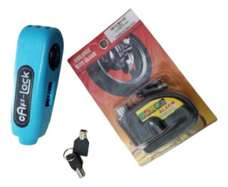 Candado Moto Alarma Freno Disco + Candado Manilar Seguro