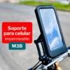 Soporte Porta Celular Moto Bici Impermeable Estuche 360°