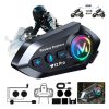 2 Pcs Y12pro Intercomunicador Bluetooth Para Casco De Moto
