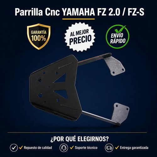 Parrilla Yamaha Fz 2.0 Fz-s Base Maletero Acero Cnc