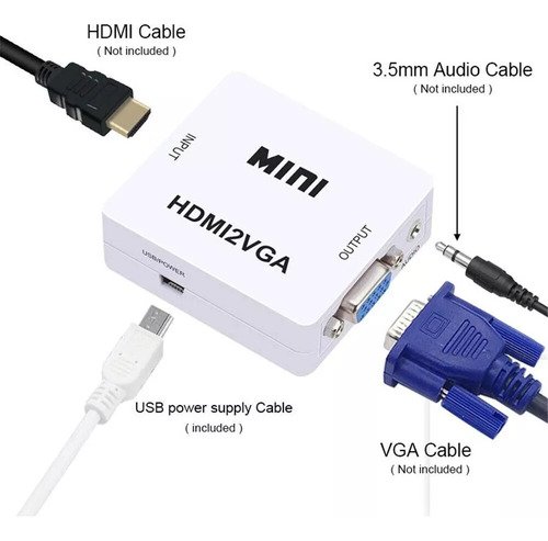 D_996380-MCO80333190722_112024-O.jpg Convertidor Adaptador Hdmi A Vga Audio Tv Ps3 Ps4 Xbox