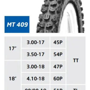 Llanta Para Motocicleta 410/18 Tt Mt409 Taco Tras Dt Xtz Ybr
