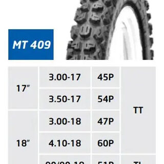 Llanta Para Motocicleta 410/18 Tt Mt409 Taco Tras Dt Xtz Ybr