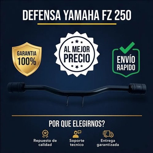 D_937685-MCO116964039586_092026-O.jpg Defensa Slider Para Yamaha Fz 250 Fz25 Protección Anticaida